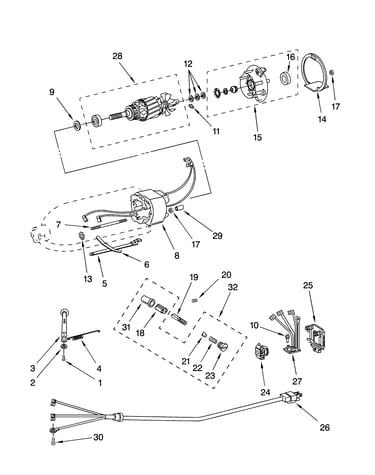 Motor and control parts, optional parts