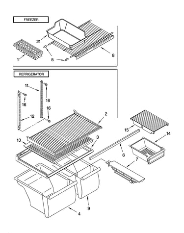 Shelf parts, optional parts