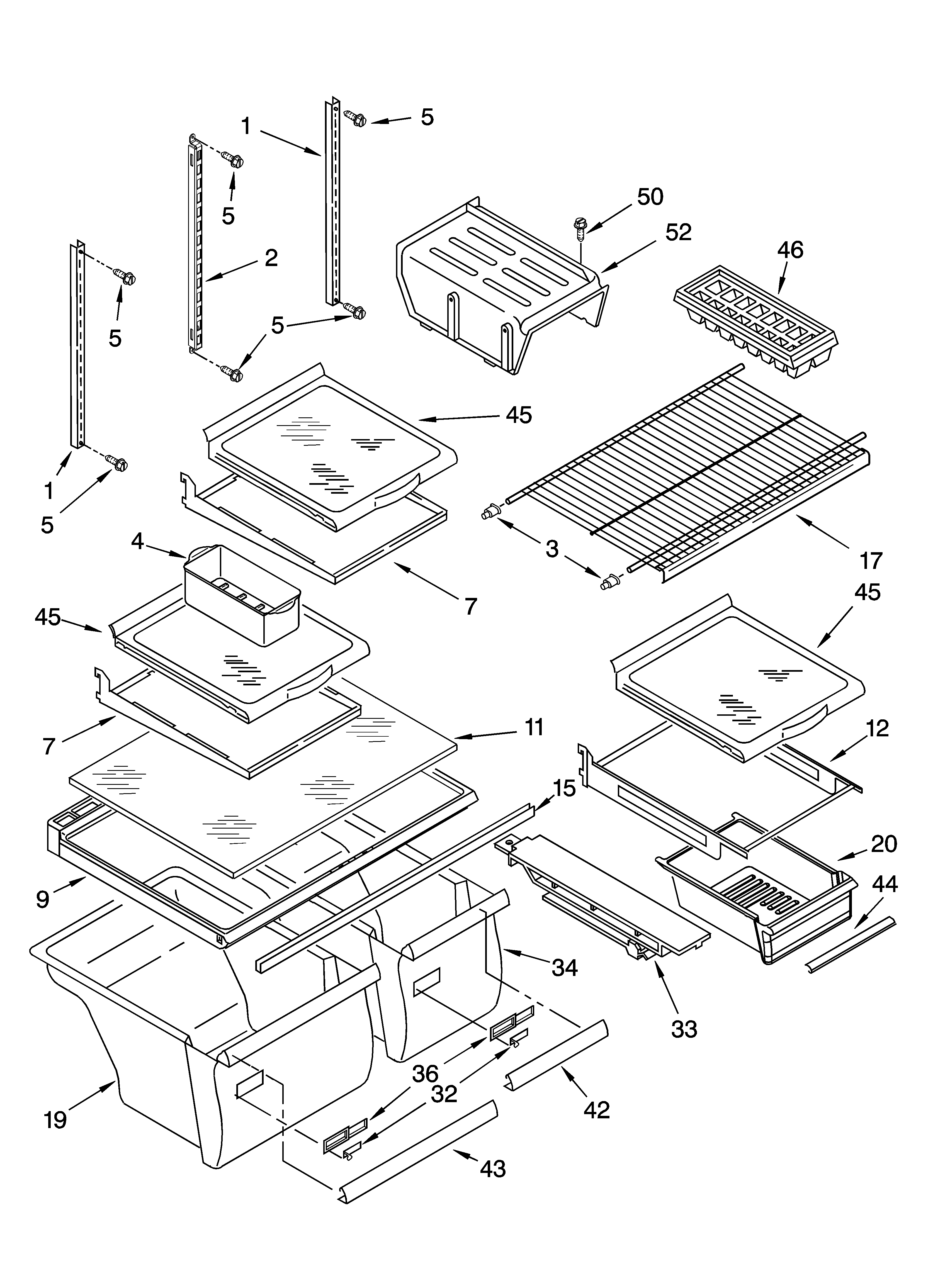 Shelf parts
