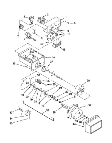 Motor and ice container parts