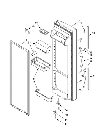 Refrigerator door parts