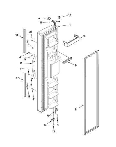 Freezer door parts