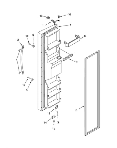 Freezer door parts