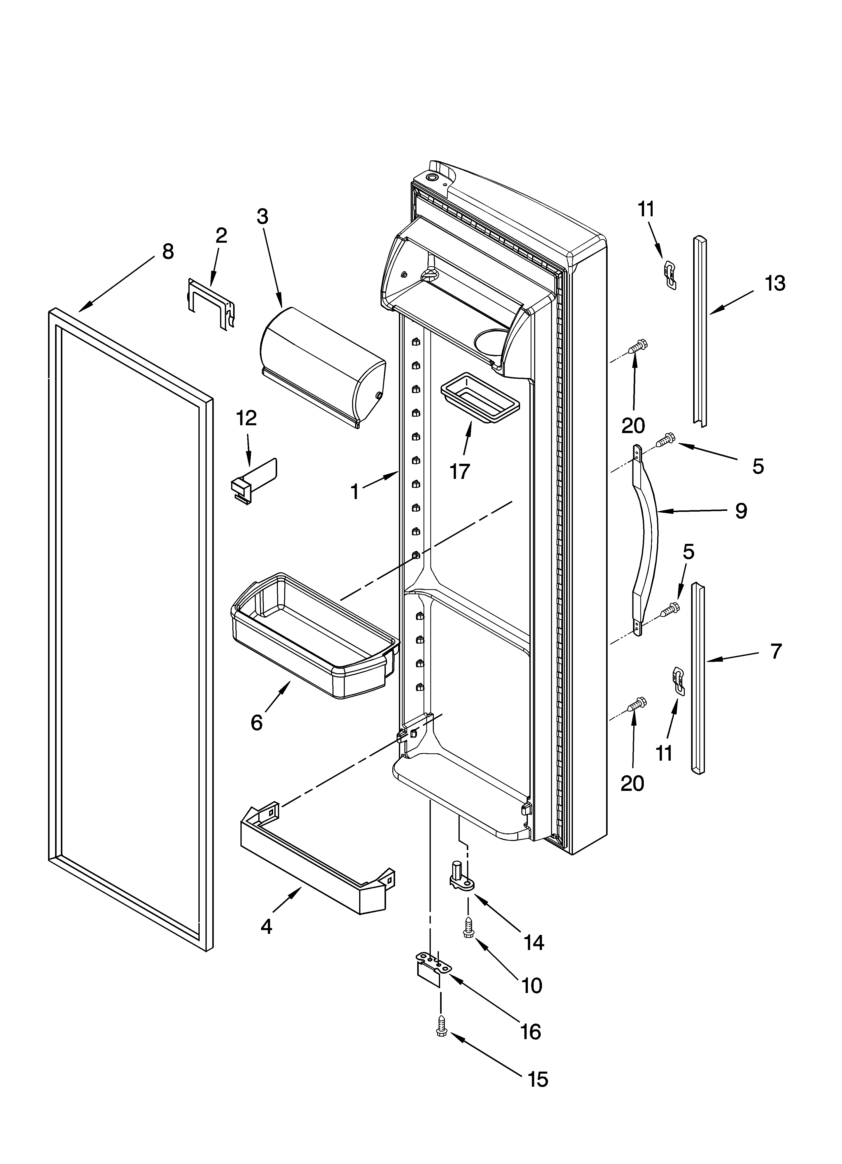 Refrigerator door parts