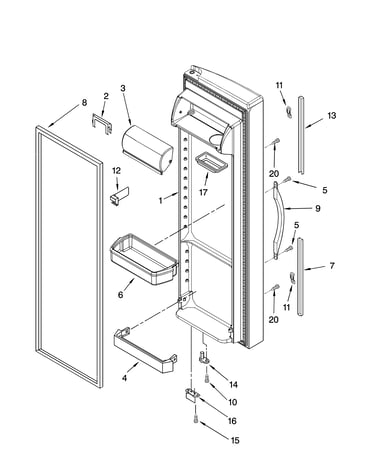 Refrigerator door parts