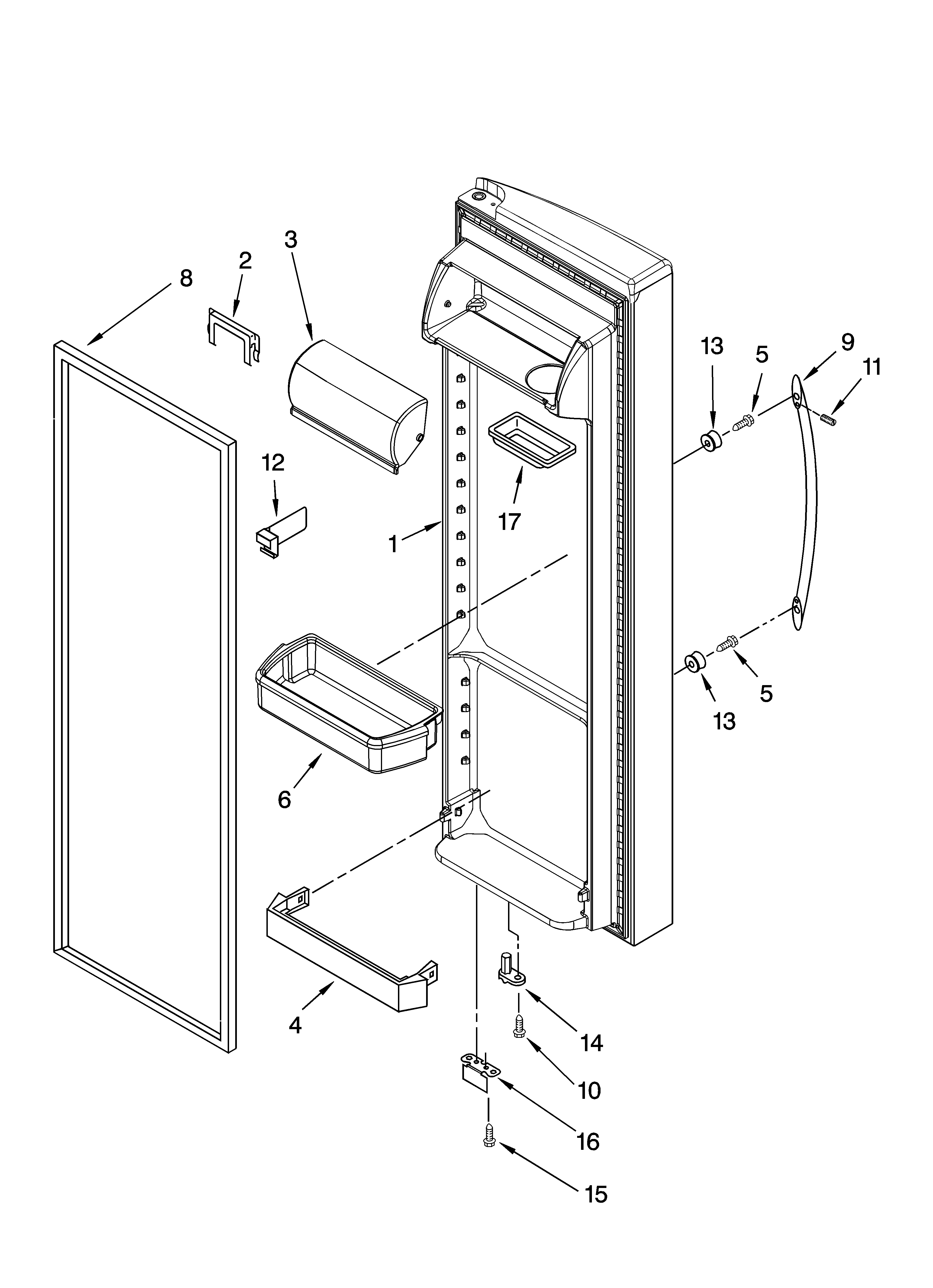 Refrigerator door parts