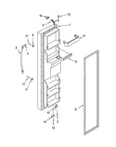 Freezer door parts