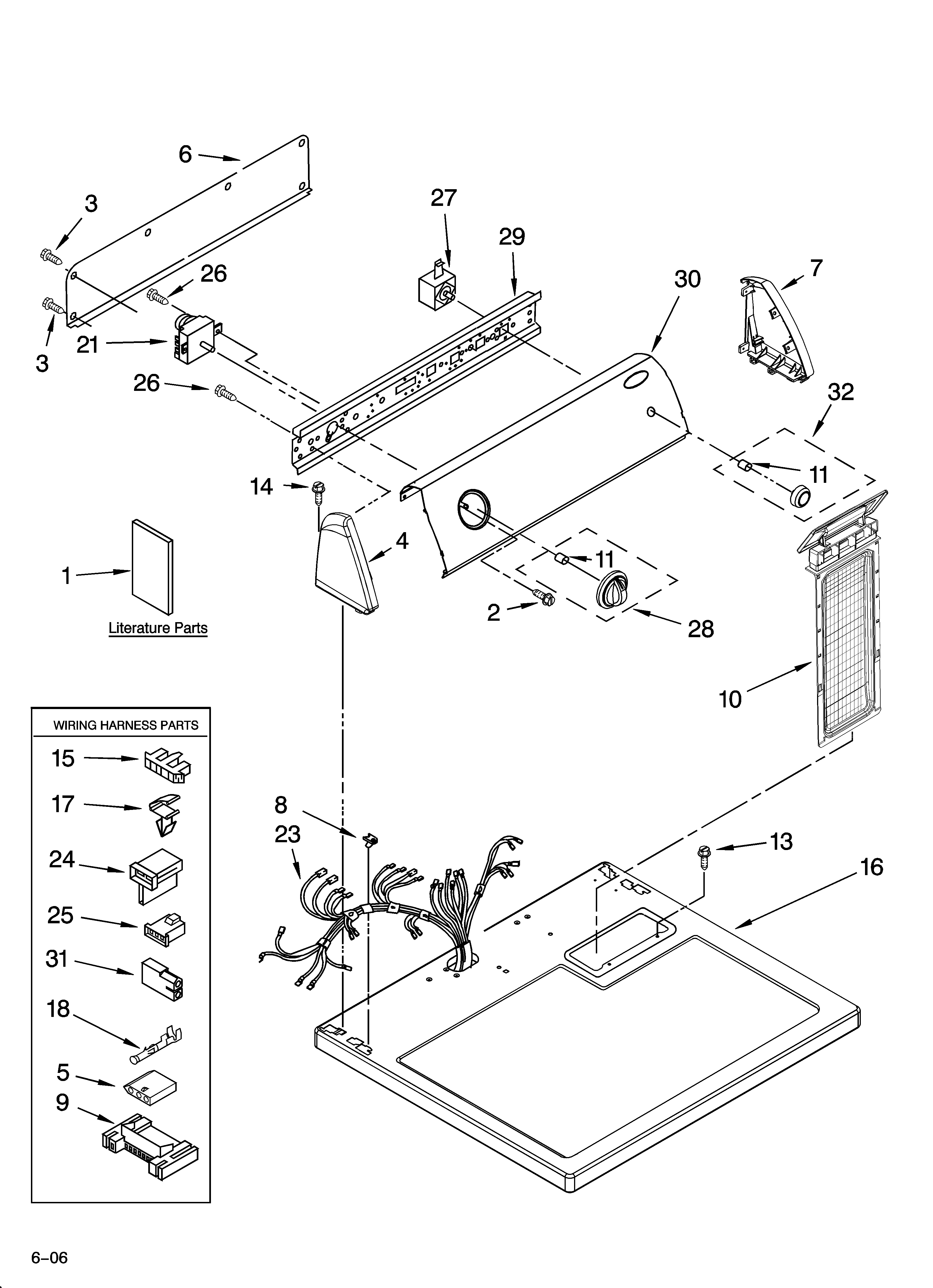 Top and console parts