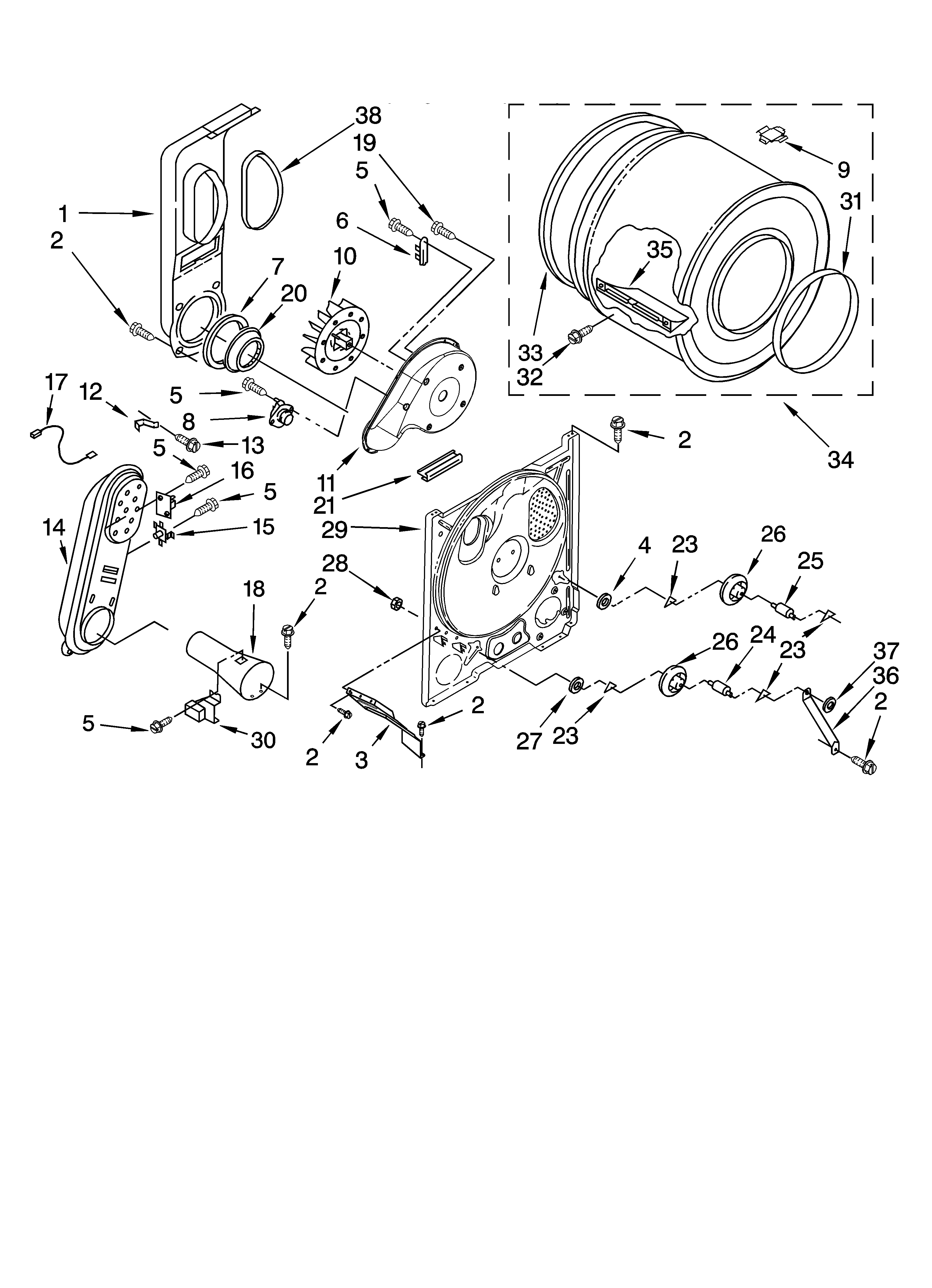 Bulkhead parts, optional parts (not included)