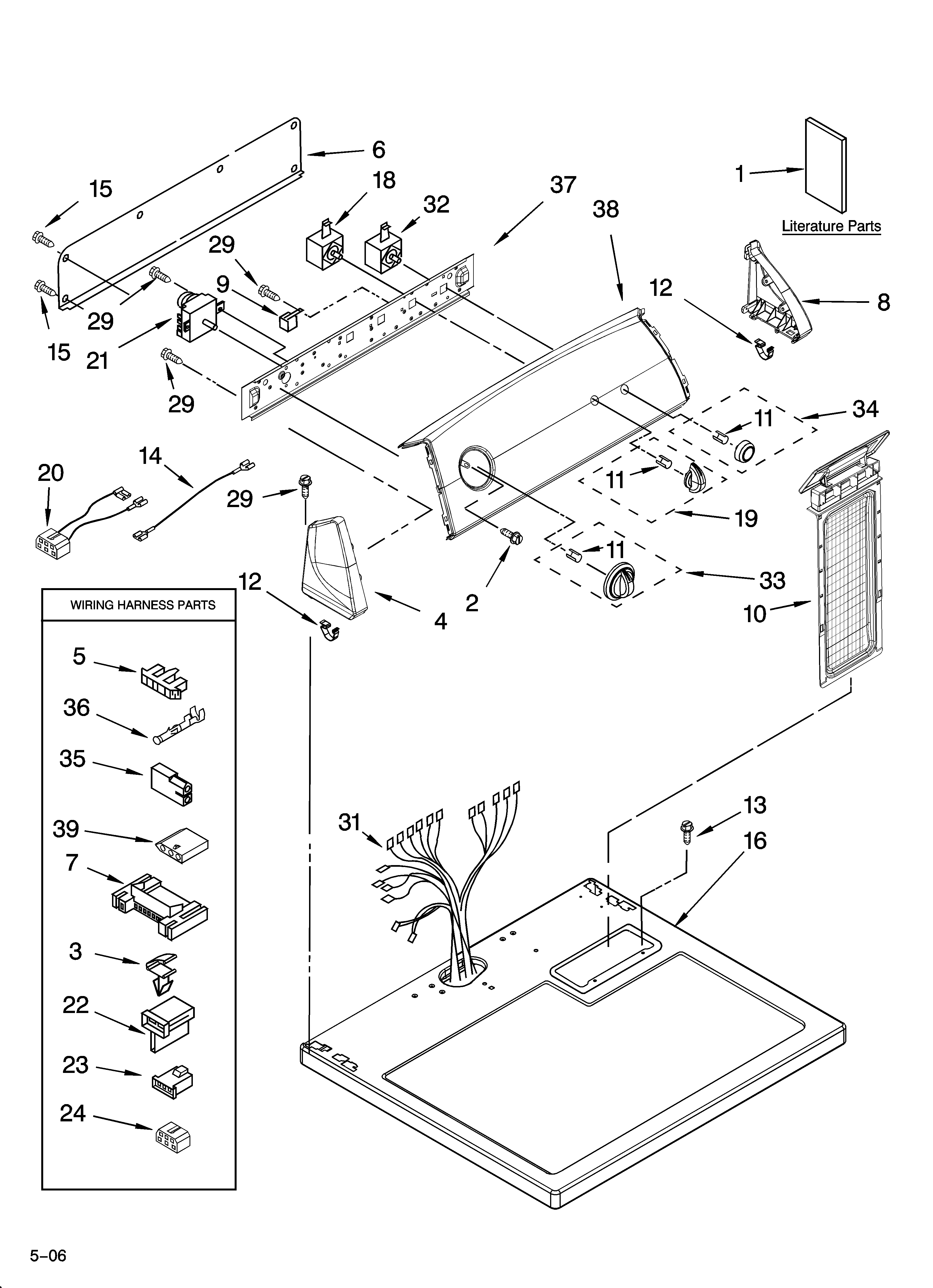 Top and console parts