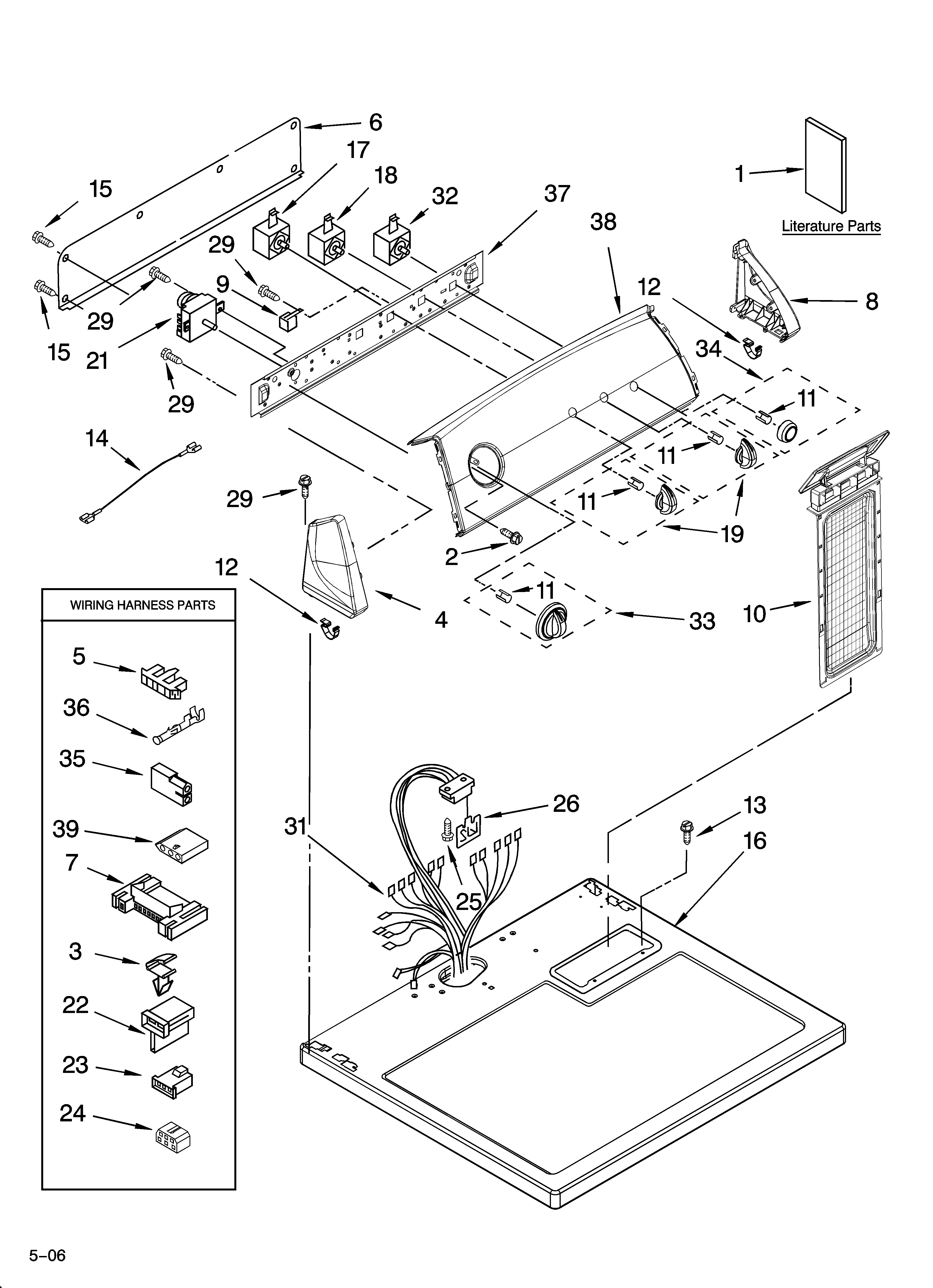 Top and console parts