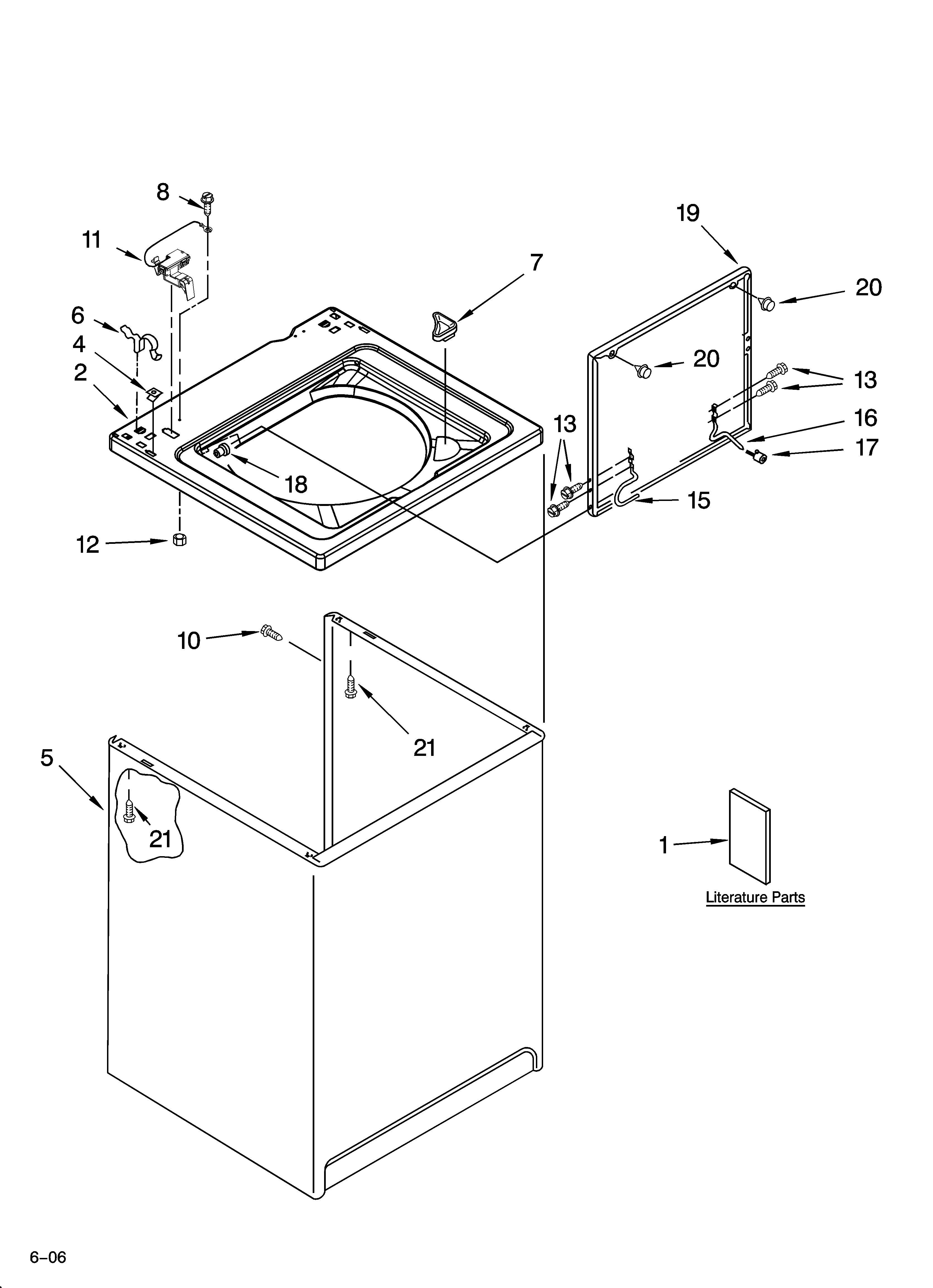 Top and cabinet parts