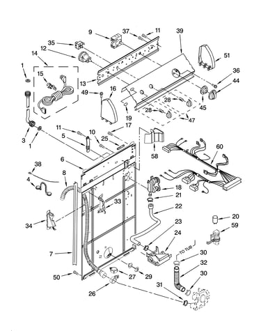 Controls and rear panel parts