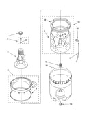 Agitator, basket and tub parts