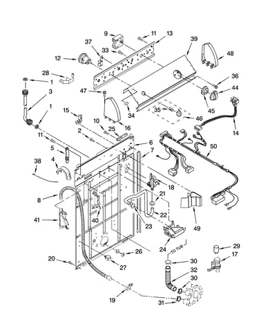 Controls and rear panel parts