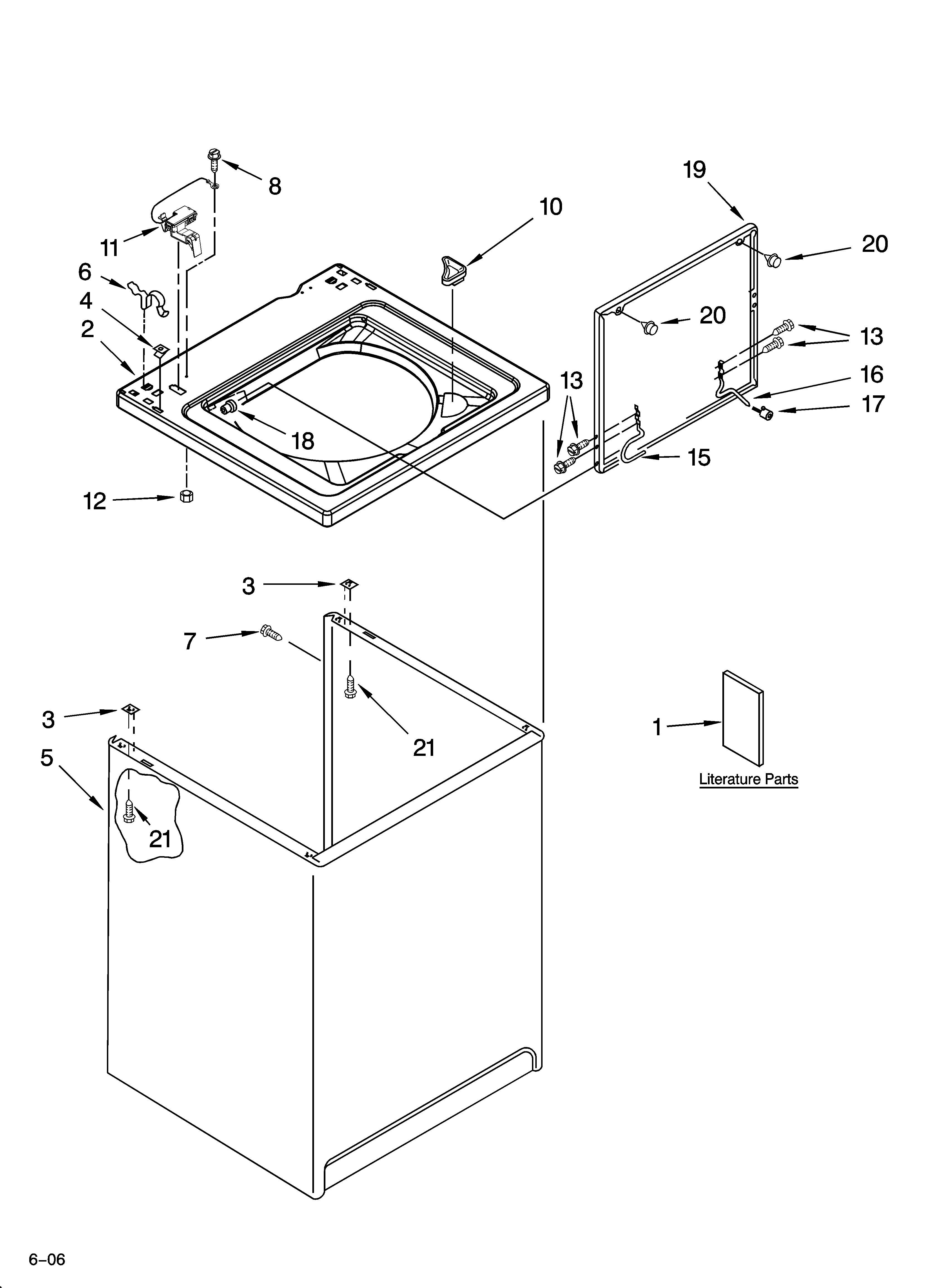 Top and cabinet parts