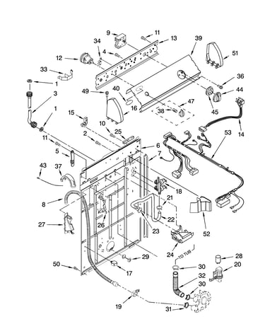 Controls and rear panel parts