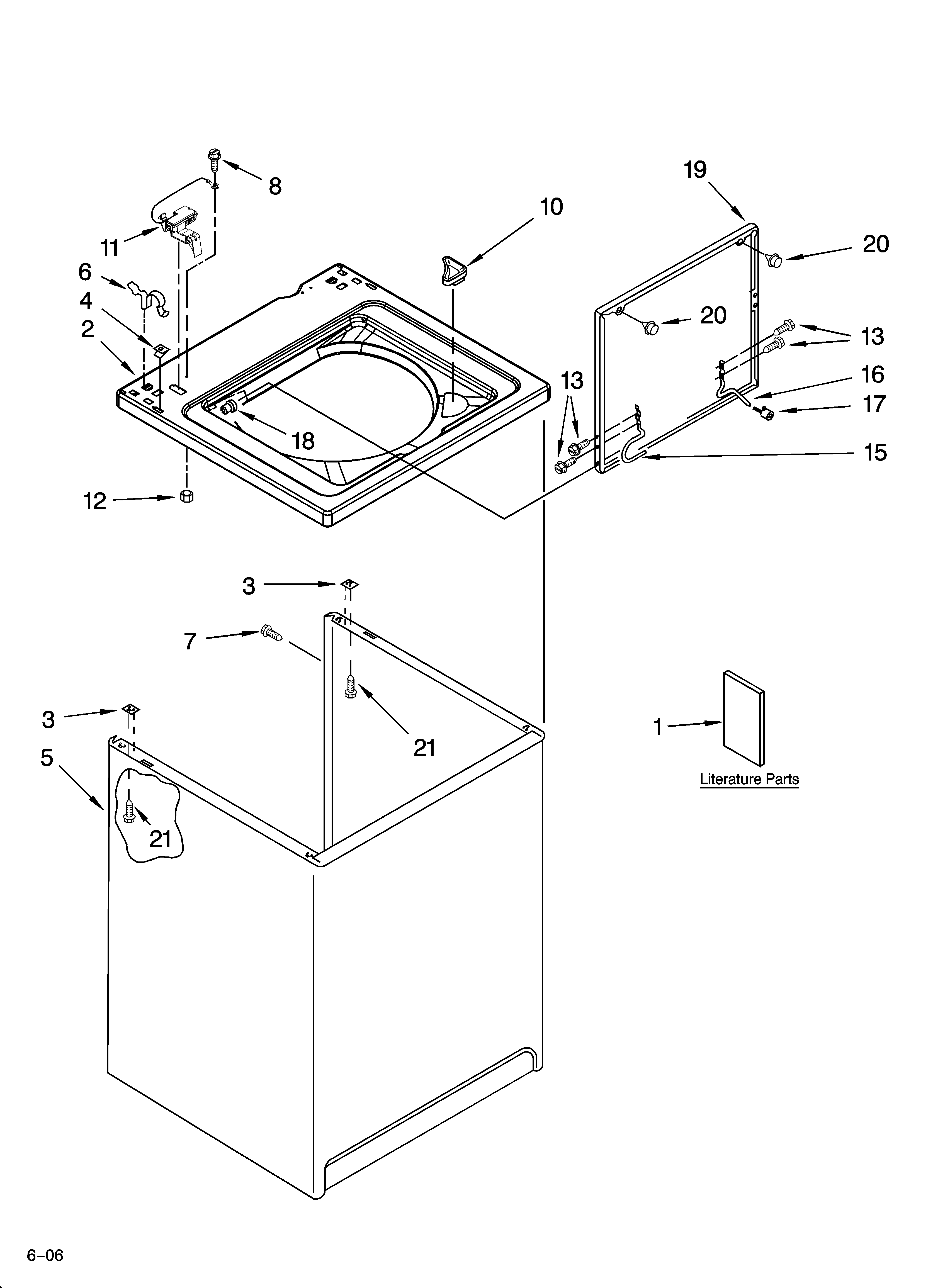 Top and cabinet parts