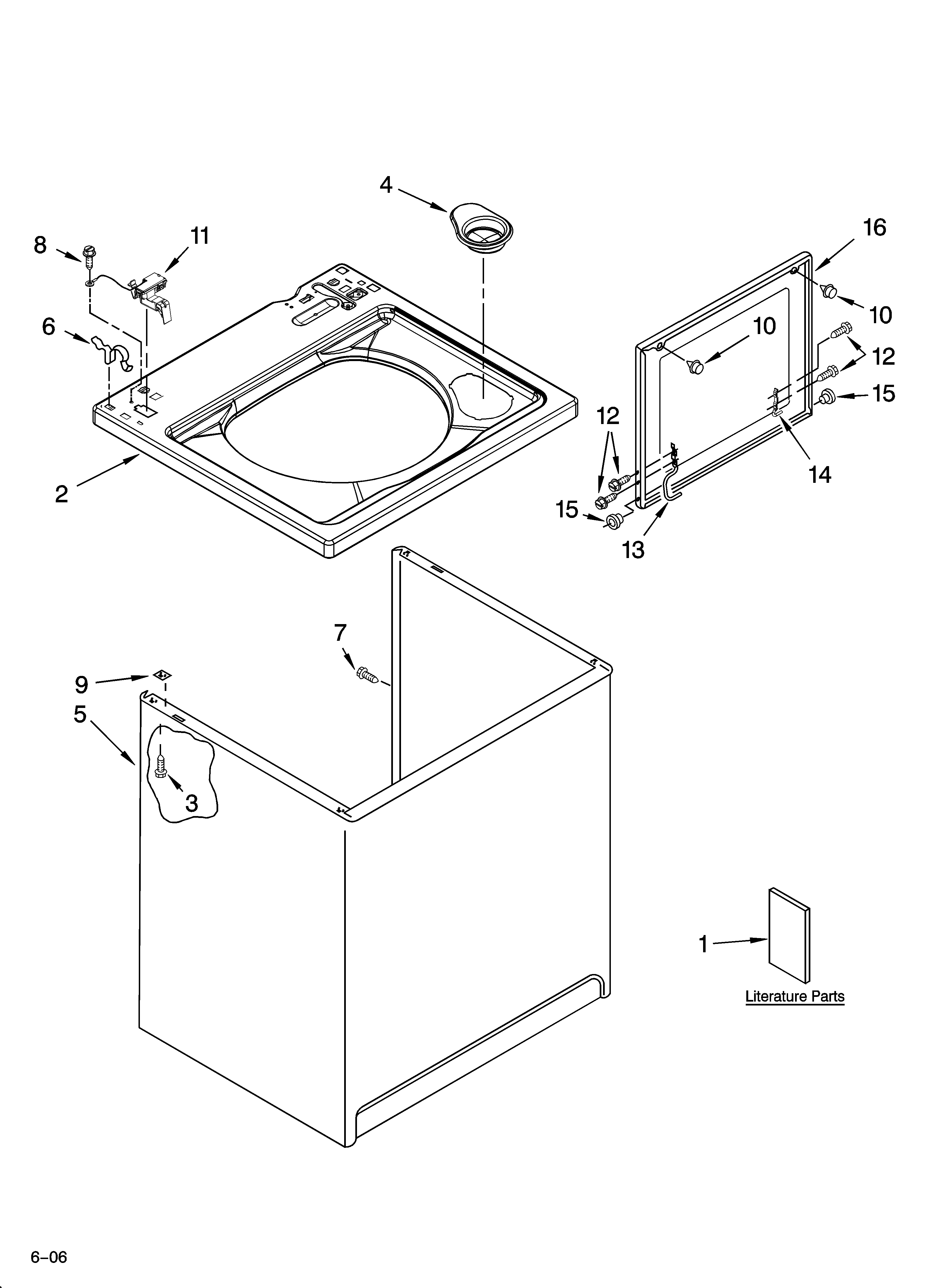 TOP AND CABINET PARTS