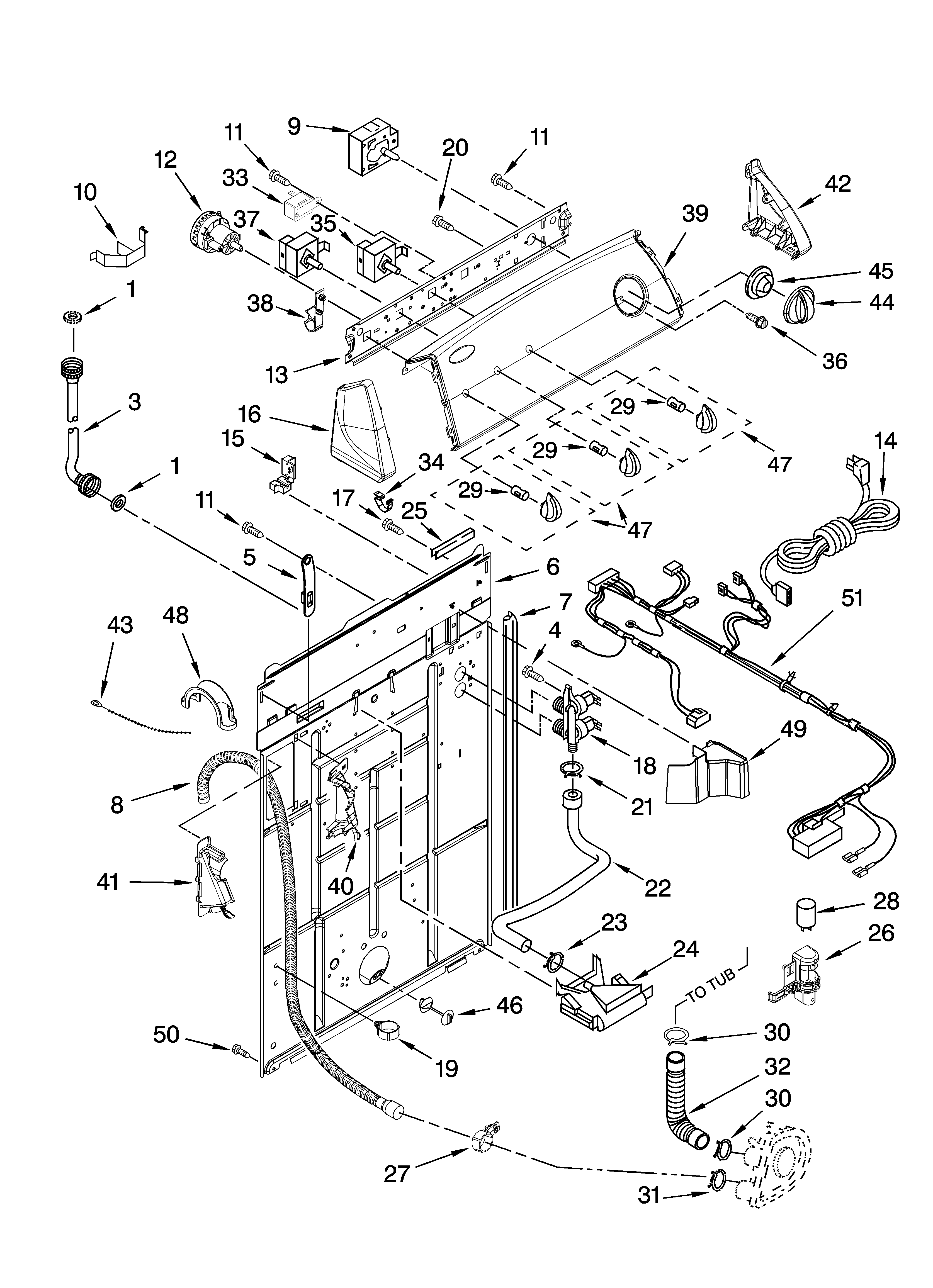 CONTROLS AND REAR PANEL PARTS