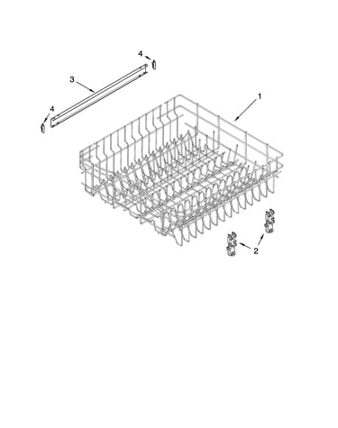 Upper rack and track parts