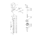 Whirlpool ED5FHAXST01 motor and ice container parts diagram