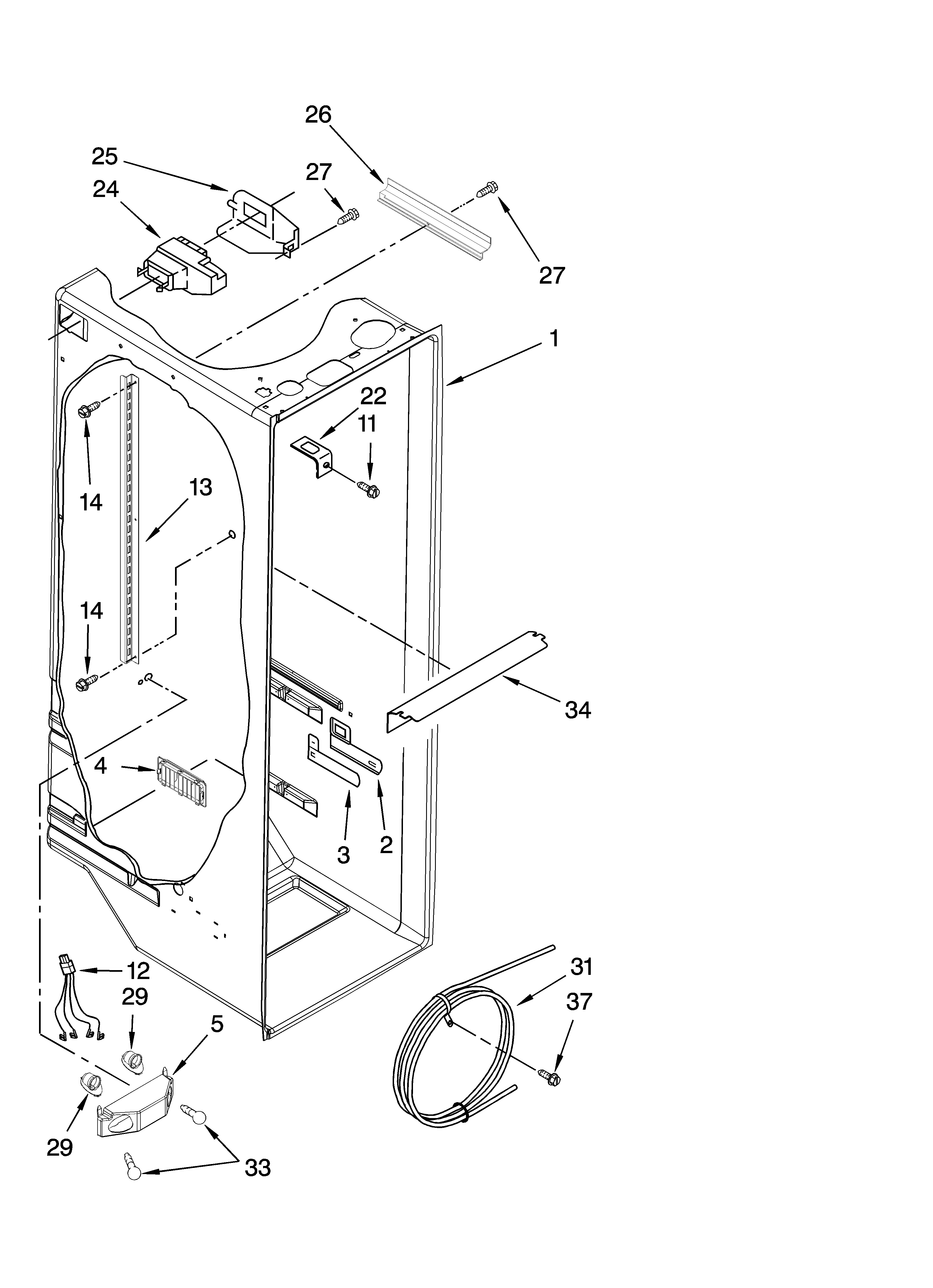 Refrigerator liner parts