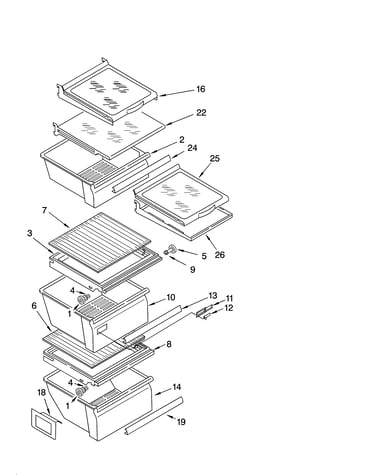 Refrigerator shelf parts