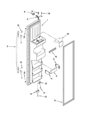 Freezer door parts