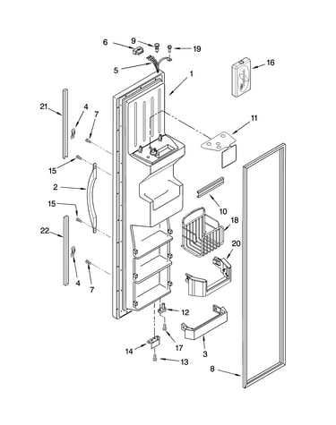 Freezer door parts