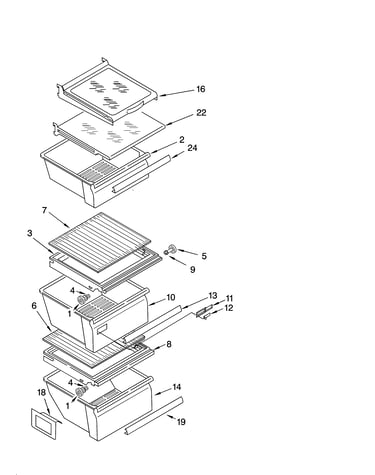 Refrigerator shelf parts