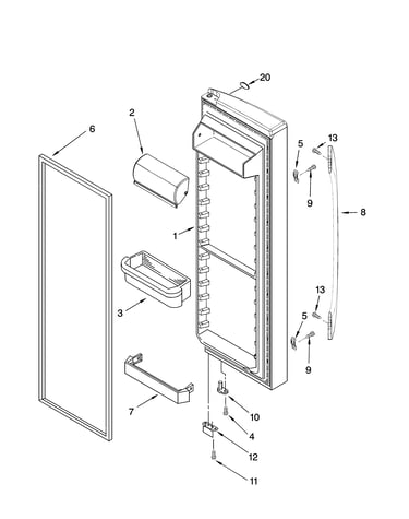 Refrigerator door parts