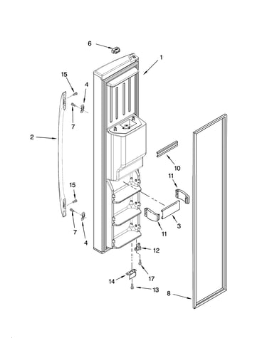 Freezer door parts