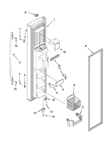 Freezer door parts