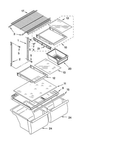 Shelf parts, optional parts