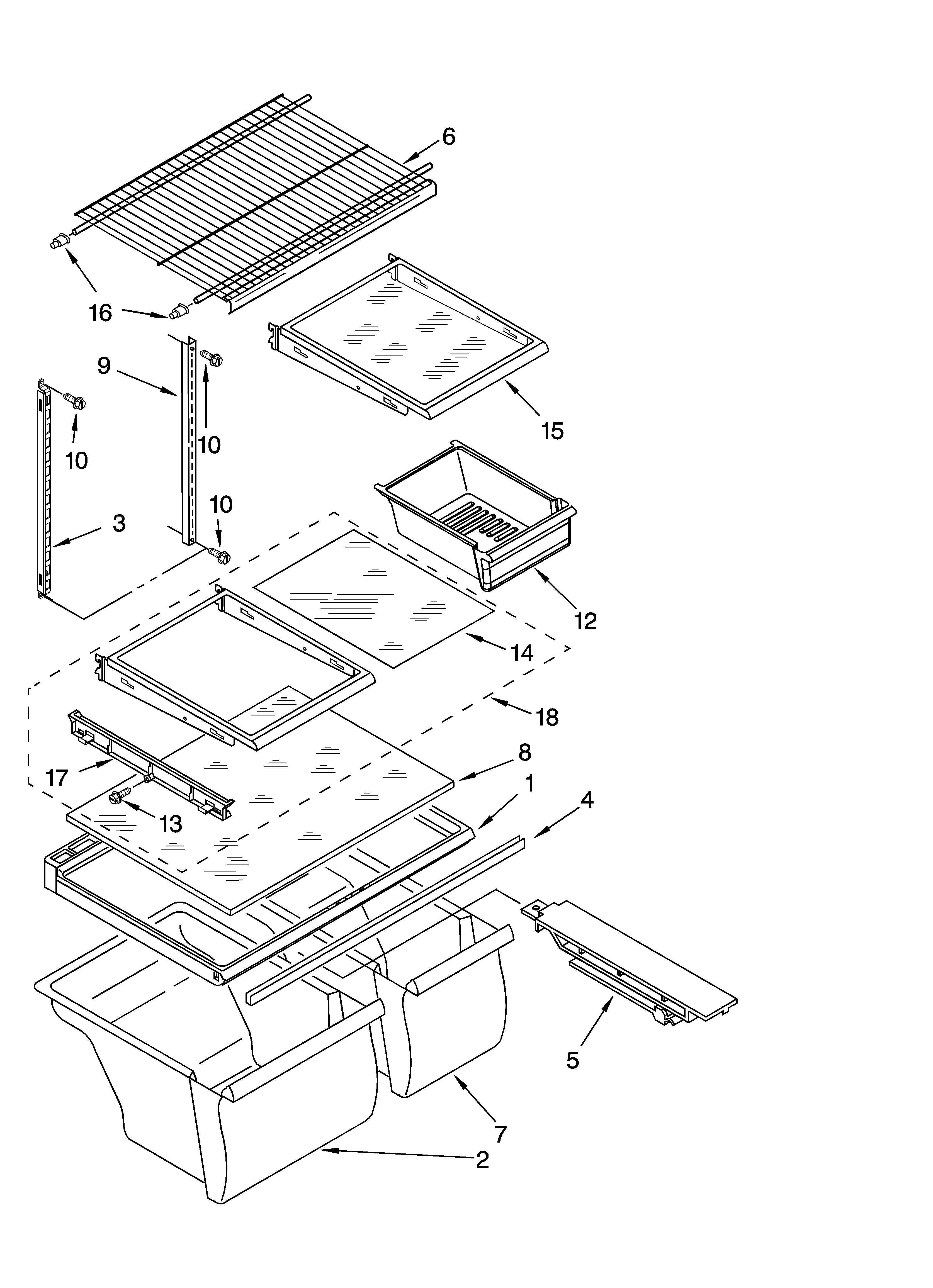 Shelf parts, optional parts