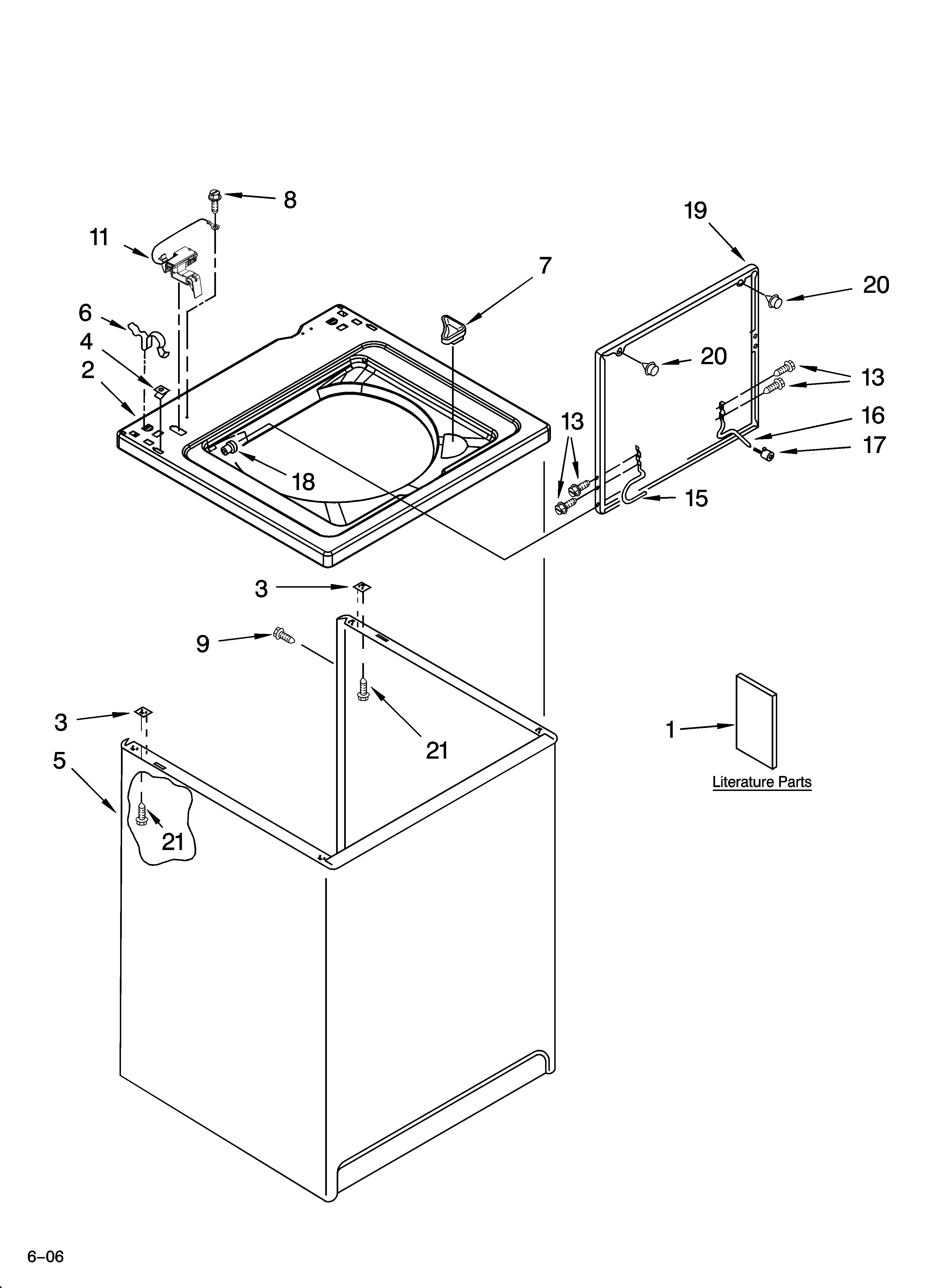 Top and cabinet parts