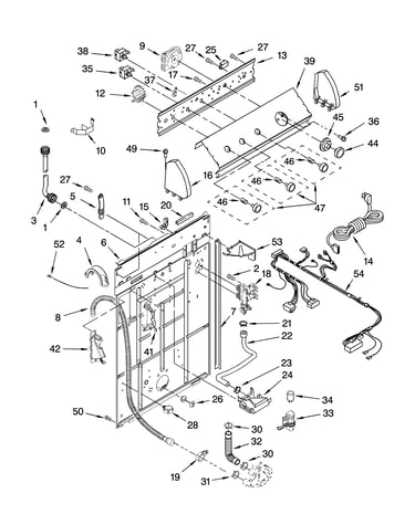 Controls and rear panel parts