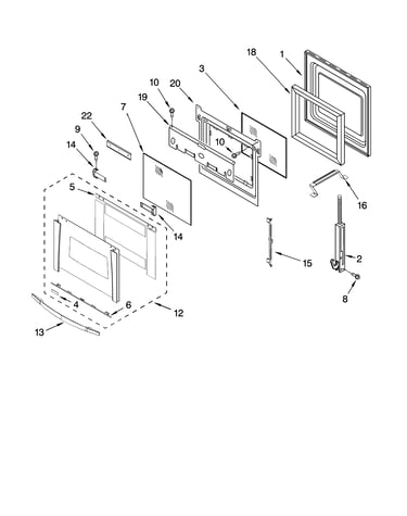 Oven door parts