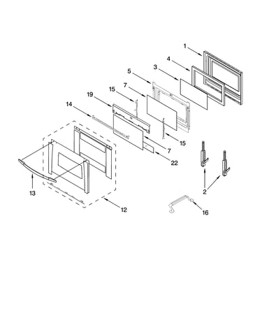 Oven door parts