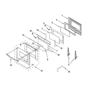 Oven door parts