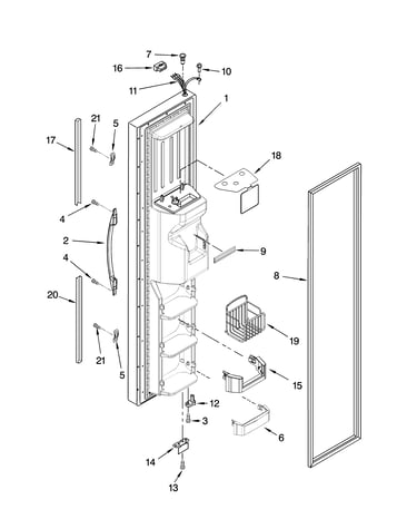 Freezer door parts