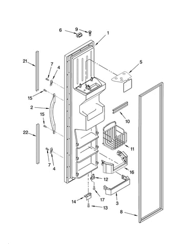 Freezer door parts