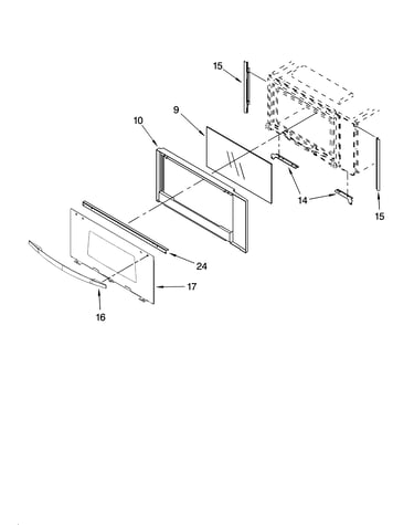 Microwave door parts