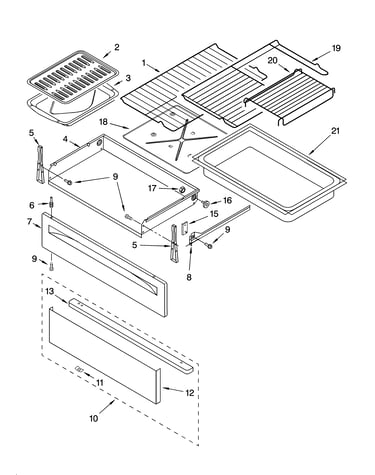 Drawer & broiler parts