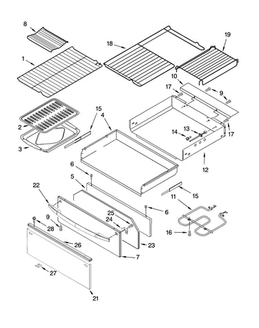 Drawer & broiler parts