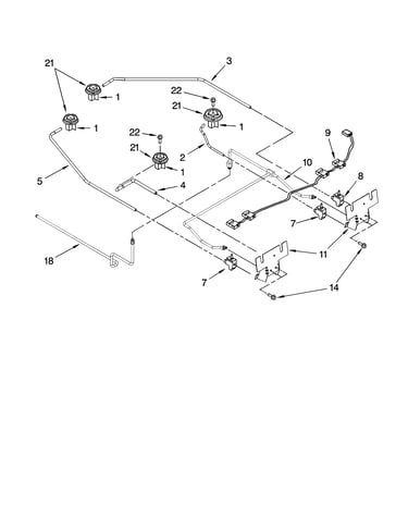 Cooktop burner parts