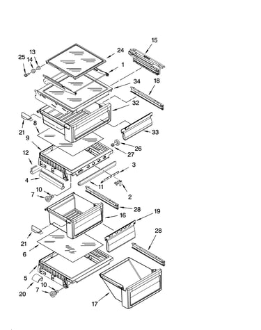 Refrigerator shelf parts