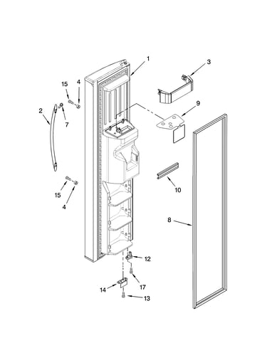Freezer door parts