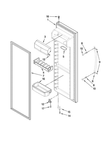 Refrigerator door parts